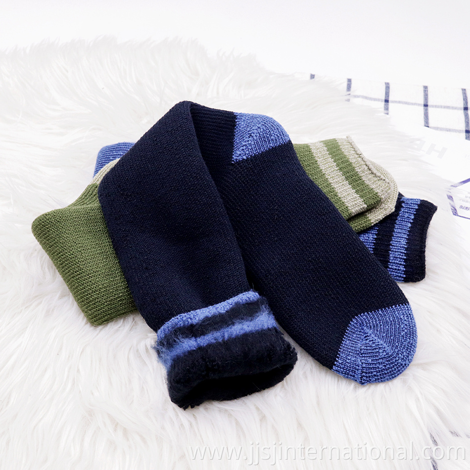 Men's fleece mid-tube terry floor socks